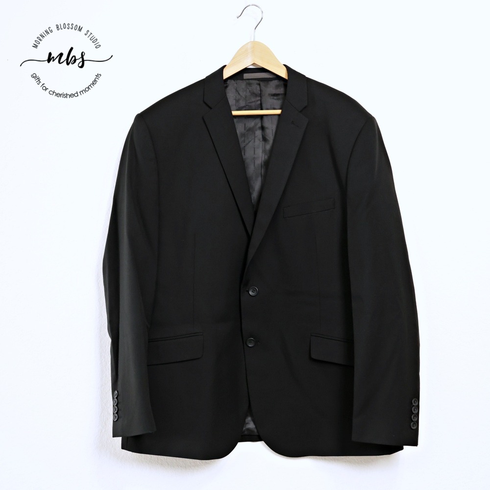 NWOT Suit‎ Boss Slim Fit Suit Jacket Blazer Black Men 48R